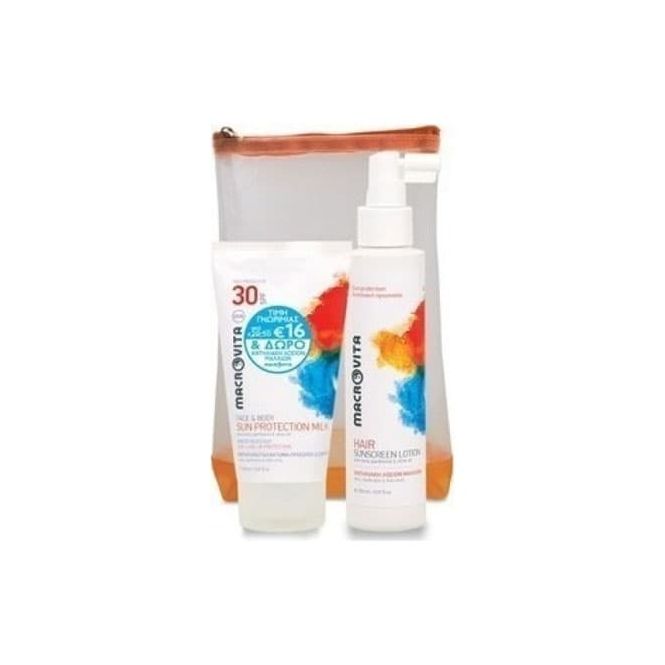 Macrovita Sun Protection Milk Face & Body Spf30 150ml με Δώρο Hair Sunscreen Lotion 150ml - Αντηλιακά στο Pharmeden.gr