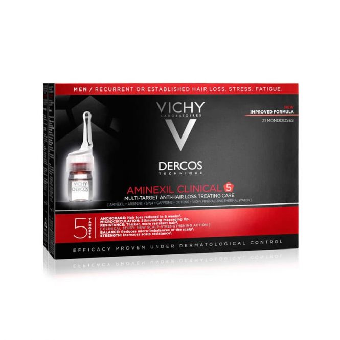 Vichy Dercos Aminexil Clinical 5 Homme 21x6ml - Μαλλιά στο Pharmeden.gr