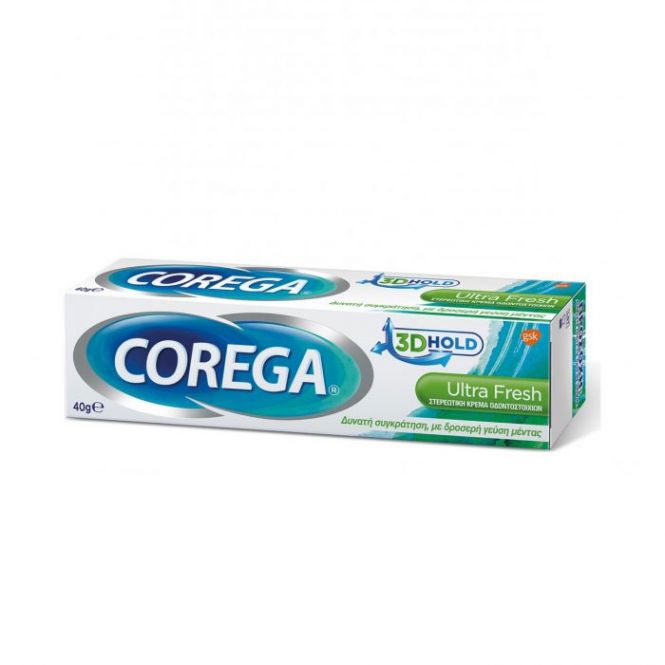 Corega 3D Hold Ultra Fresh Στερεωτική Κρέμα Οδοντοστοιχιών 40g - Στοματική Υγιεινή στο Pharmeden.gr
