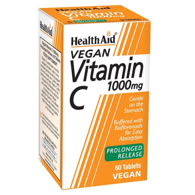 Health Aid Vitamin C 1000mg Prolonged Release 60tabs - Βιταμίνες στο Pharmeden.gr