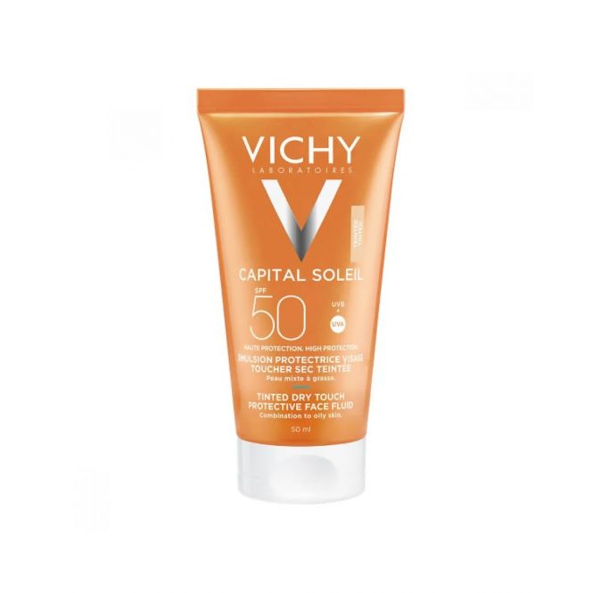 Vichy Ideal Soleil Spf50 BB Tinted Dry Touch Face Fluid 50ml - Αντηλιακά στο Pharmeden.gr